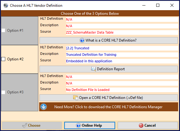Choose HL7 Definition Figure #1 Creating a New Schema Choose HL7 Definition Figure #1 Creating a New Schema