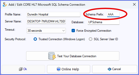 Example Database Connector (Prefix AAA)