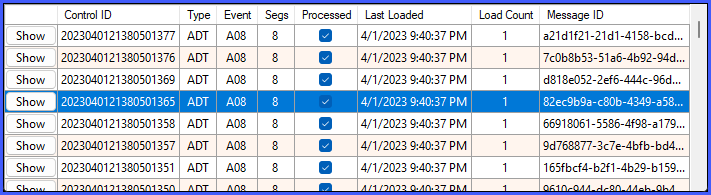 The Database Navigator Messages List The Database Navigator Messages List