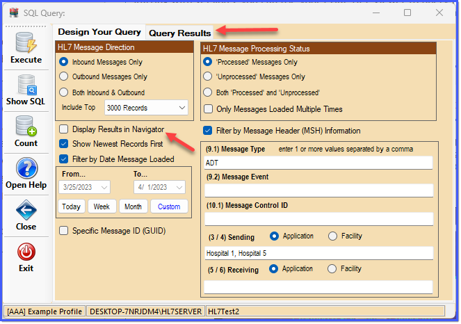 The SQL Query Window The SQL Query Window