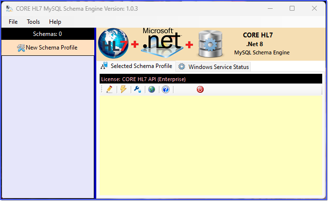 The Main Window (No Profiles Created)