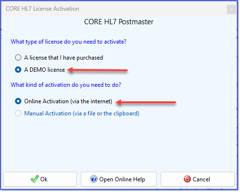 Demo License Activation Step 2