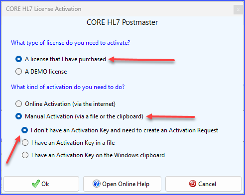 Manual Activation Step 2