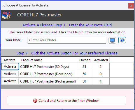 Step 4 - Choose License To Activate