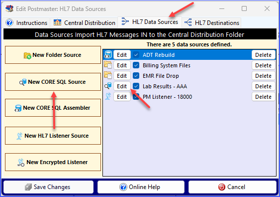 Postmaster Data Sources Postmaster Data Sources