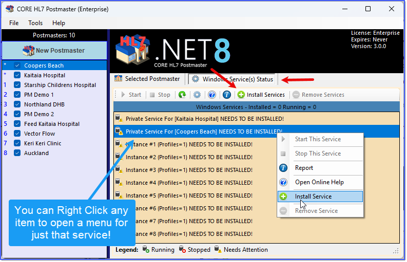 Running Services Example 2 (All Need Attention) Running Services Example 2 (All Need Attention)