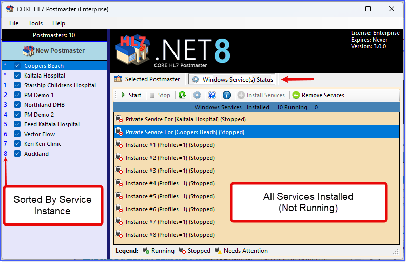 Running Services Example 2 (All Installed) Running Services Example 2 (All Installed)