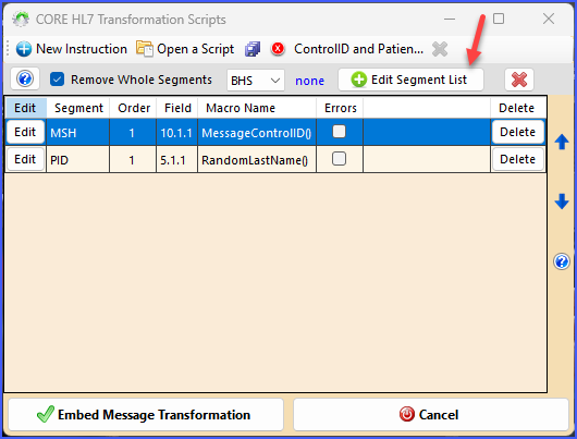 Removing Whole Segments - Step 2 Removing Whole Segments - Step 2