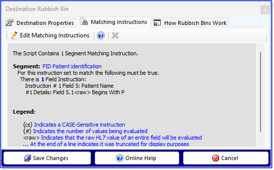 Rubbish Bin Matching Instructions
