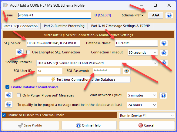 CORE SQL Schema Engine Edit Profile CORE SQL Schema Engine Edit Profile