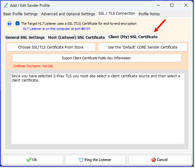 My Certificate Settings (Empty) My Certificate Settings (Empty)