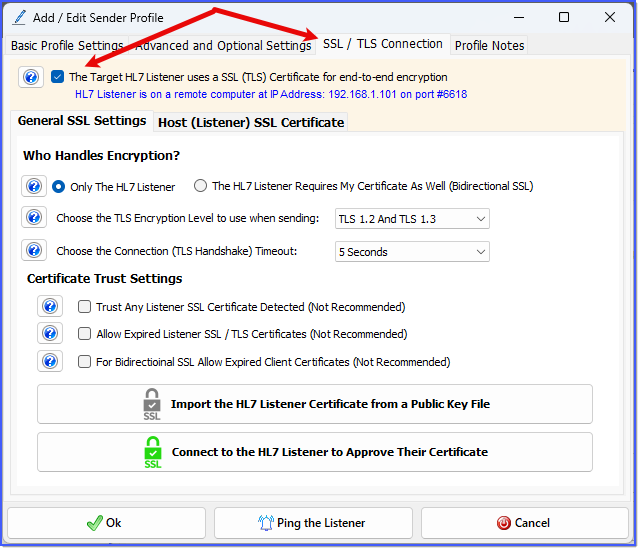 SSL / TLS Settings