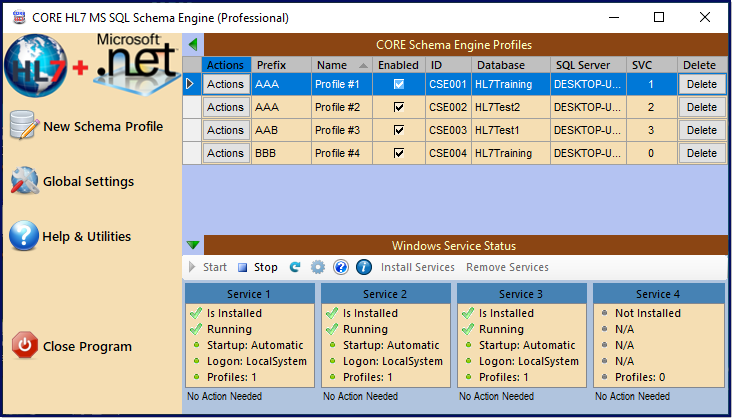 CORE HL7 SQL Schema Engine CORE HL7 SQL Schema Engine
