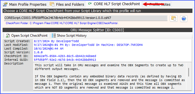 Script CheckPoint Tab with CheckPoint Script CheckPoint Tab with CheckPoint
