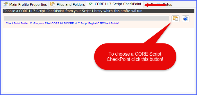 Script CheckPoint Tab (No CheckPoint Selected) Script CheckPoint Tab (No CheckPoint Selected)