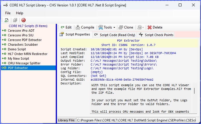 View / Edit Your Script Library View / Edit Your Script Library